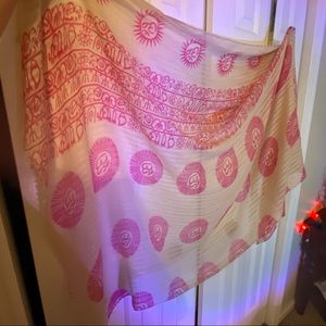 Pink Om Pattern Scarf